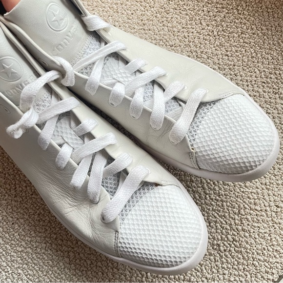 Converse All Star Leather Modern HTM Jack Purcell White Sneakers - Picture 4 of 6